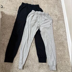 Champion womens Black and Light Gray Joggers